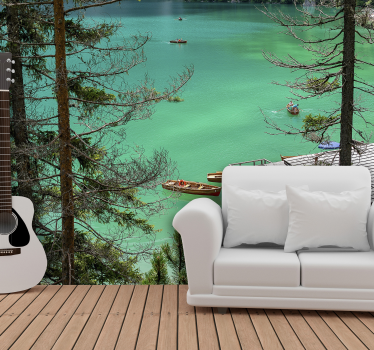 Fotomurale paesaggi tranquilla vista sul lago - TenStickers