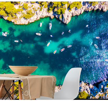 Fotomurale paesaggi vista aerea della costa - TenStickers