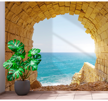 Fotomurale paesaggi vista arco sul mare - TenStickers