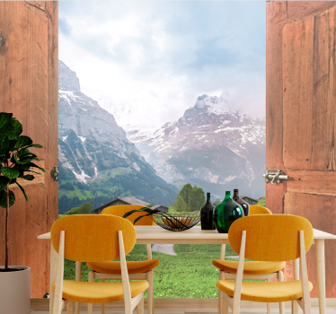 Fotomurale paesaggi vista montagna apertura - TenStickers