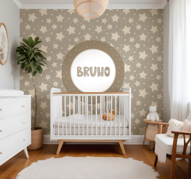 Fotomurale per neonato stelle a strisce - TenStickers
