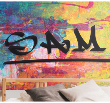 Fotomurale personalizzato arte del nome colorata - TenStickers