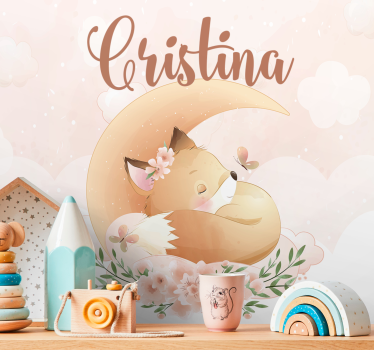Fotomurale personalizzato design volpe dormiente - TenStickers