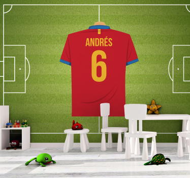 Fotomurale personalizzato maglia da calcio personalizzata - TenStickers