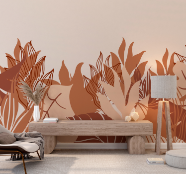 Fotomurale terracotta paesaggio tropicale - TenStickers