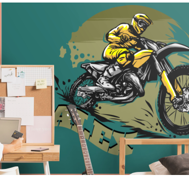 Fotomurale veicoli motocross in azione - TenStickers