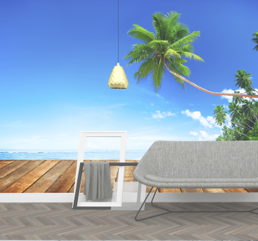 Fotomurale paesaggi fronte spiaggia tropicale - TenStickers