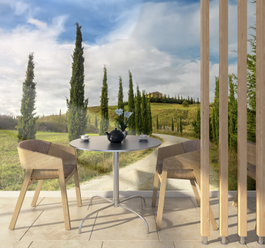 Fotomurali natura vista della campagna toscana - TenStickers
