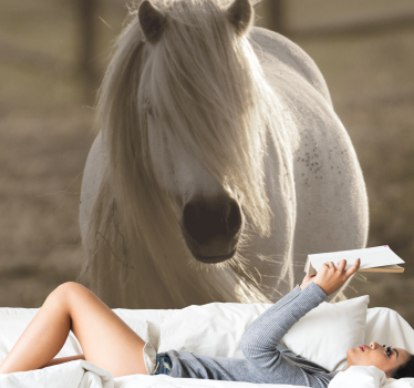Fotomurali animali diversi cavallo bianco regale - TenStickers