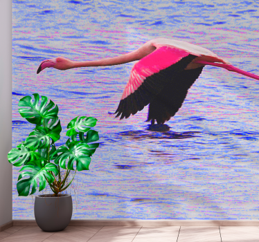 Fotomurali animali diversi fenicottero in volo - TenStickers