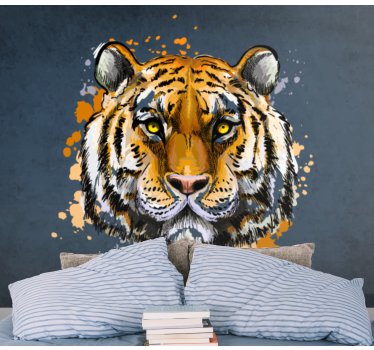 Fotomurali animali diversi ritratto di tigre maestosa - TenStickers