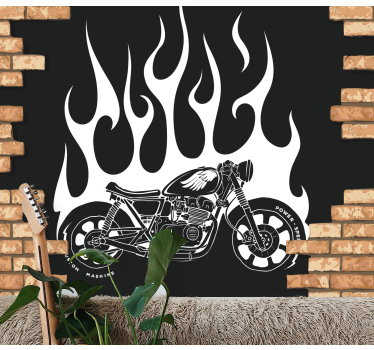 Fotomurali automobili fiamme di moto - TenStickers