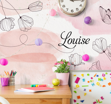 Fotomurale Bellissimi fiori con nome - TenStickers