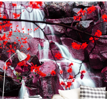 Fotomurale Cascata natura stagione primavera foresta - TenStickers