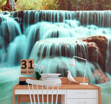 Fotomurali cascate flusso di cascate sereno - TenStickers