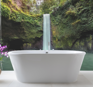 Fotomurali cascate fuga in una cascata serena - TenStickers