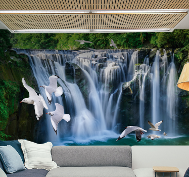 Fotomurali cascate maestoso volo della cascata - TenStickers