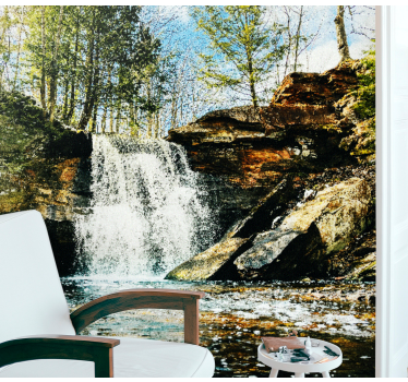 Fotomurali cascate tranquilla scena di cascata - TenStickers