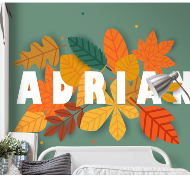 Fotomurali fiori diversi disposizione delle foglie autunnali - TenStickers