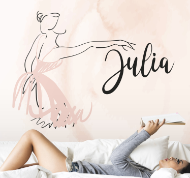 Fotomurale moderno figura di danzatrice elegante - TenStickers