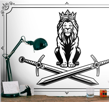 Fotomurali leone icona leone maestoso - TenStickers
