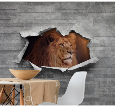 Fotomurali leone illustrazione leone maestoso - TenStickers