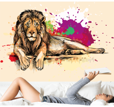 Fotomurali leone immagine di leone regale - TenStickers