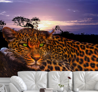 Fotomurali leone maestoso sguardo di leopardo - TenStickers
