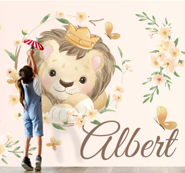 Fotomurali leone re leone carino - TenStickers