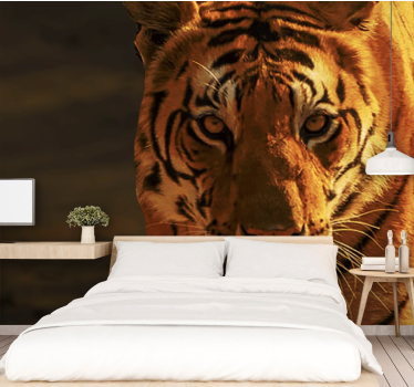Fotomurali leone sguardo regale della tigre - TenStickers