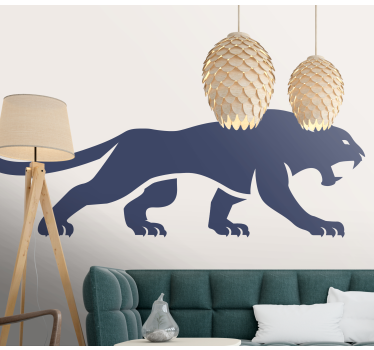 Fotomurali leone silhouette di leone maestoso - TenStickers