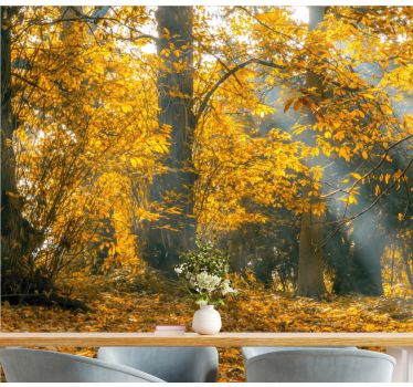 Fotomurali natura alberi d'autunno dorato - TenStickers