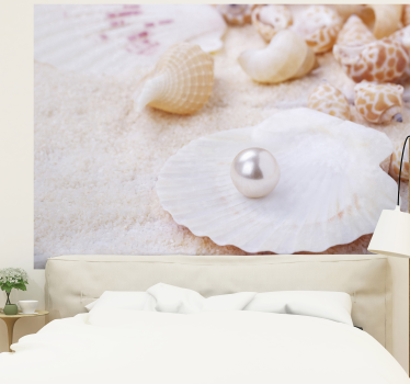 Fotomurali natura con conchiglie e perle - TenStickers
