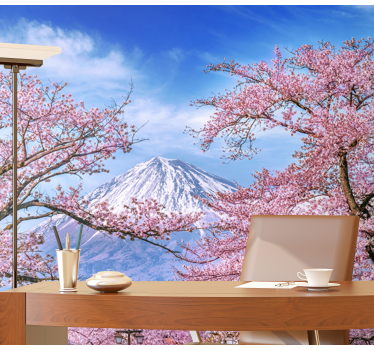 Fotomurali natura paesaggio di fiori di ciliegio - TenStickers