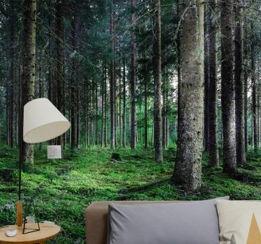 Fotomurali natura sentiero lussureggiante nella foresta - TenStickers