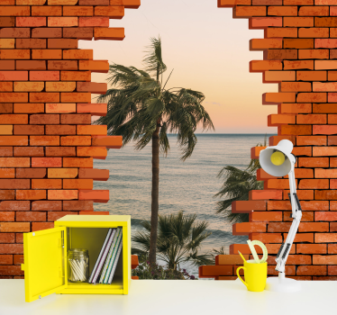 Fotomurali natura vista tropicale sul mare - TenStickers