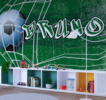 Fotomurale per camerette ragazzi obiettivo di graffiti con nome - TenStickers