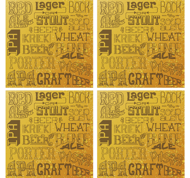 Diversi tipi di birra sottobicchiere - TenStickers