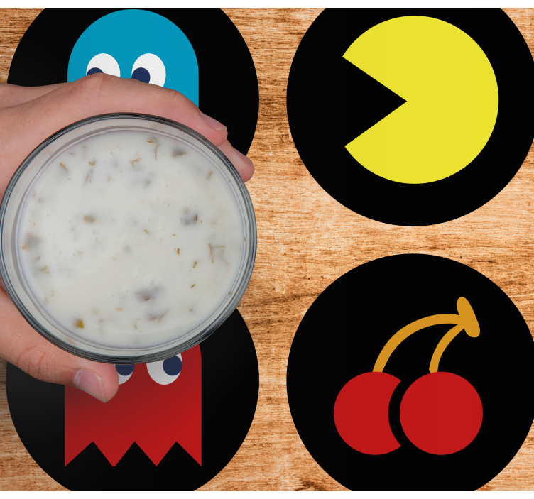 Sottobicchieri nerd icone retro colorate - TenStickers