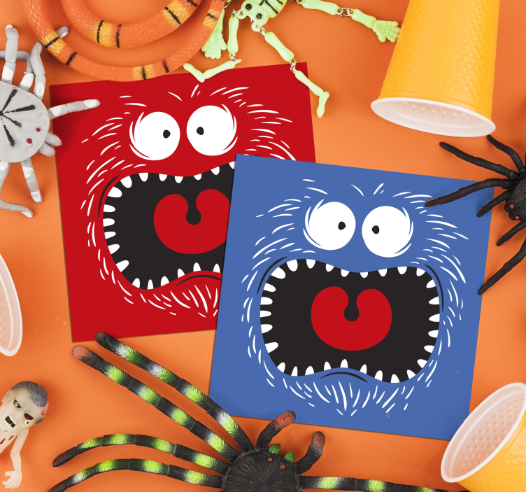 Sottobicchiere di halloween moderno e colorato - TenStickers