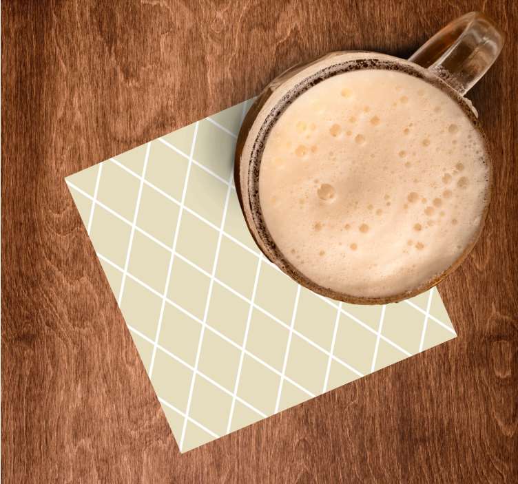 Sottobicchieri birra a motivi diagonali - TenStickers