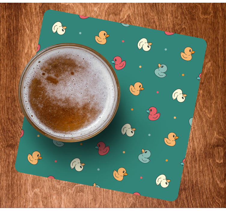 Sottobicchieri birra con motivo anatra fantasiosa - TenStickers