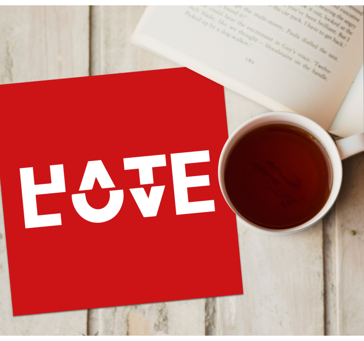 Sottobicchieri con frase espressione tipografica bold - TenStickers