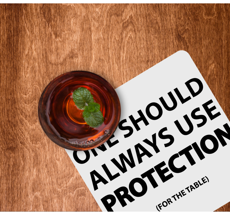 Sottobicchieri con frase promemoria in grassetto - TenStickers