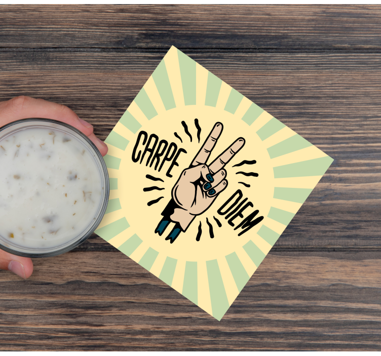 Sottobicchieri con frase simbolo della pace - TenStickers