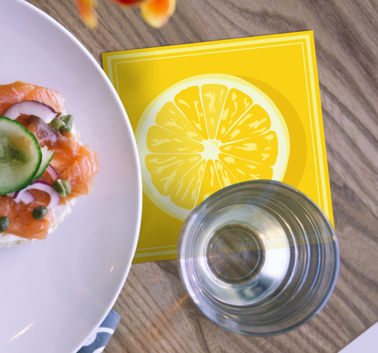 Sottobicchieri con motivi a fette di agrumi - TenStickers