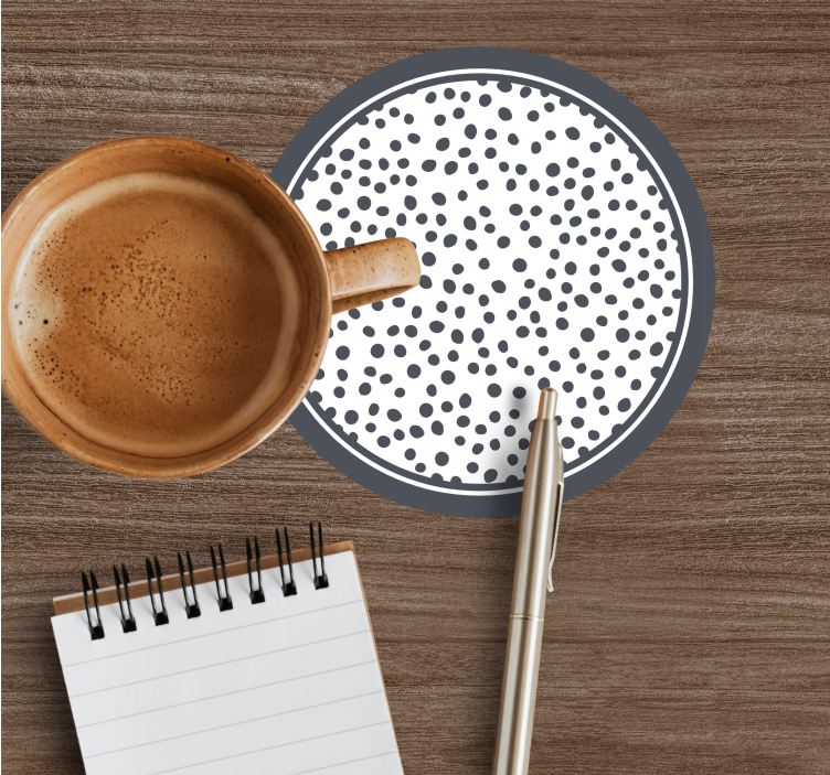 Sottobicchieri con motivi a pois circolari - TenStickers