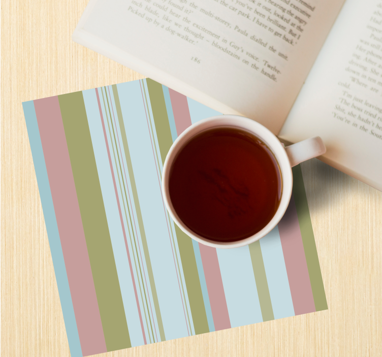 Sottobicchieri con motivi a righe vivaci - TenStickers