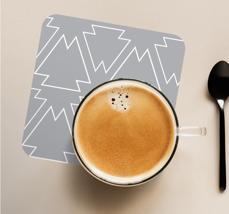 Sottobicchieri con motivi albero angolare - TenStickers