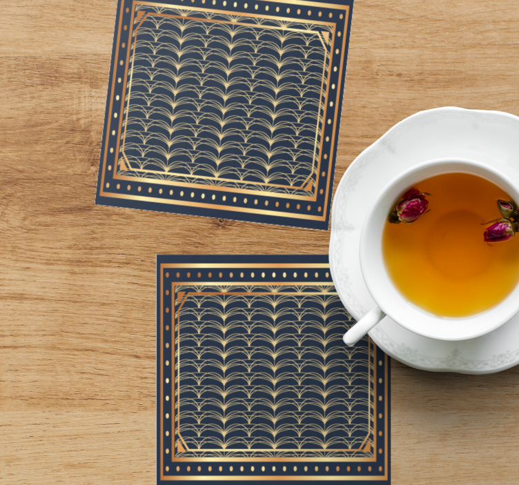 Sottobicchieri con motivi geometrici eleganti - TenStickers